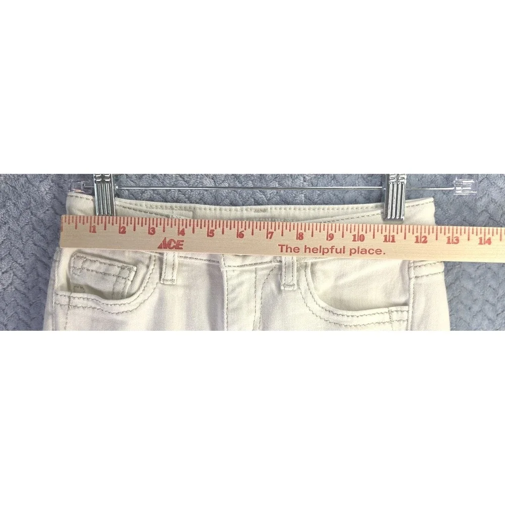 Miss‎ Me Girls White Denim Bermuda Shorts Wing Sequin Flap Pocket Size 12